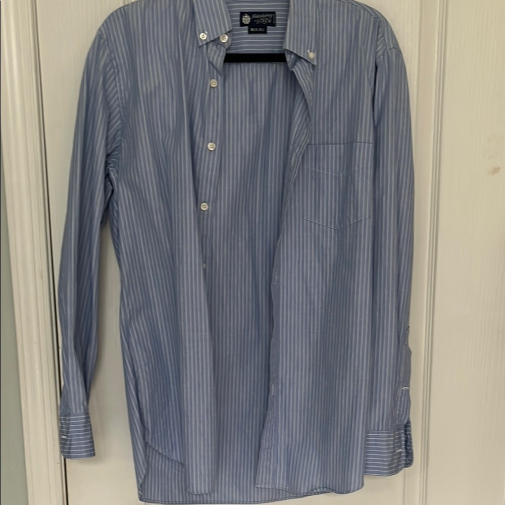 J Crew Men's Blue Striped Shirt